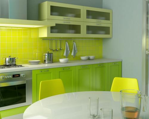 Кухня желтая с зеленым. Кухня в желто-зеленом цвете: особенности интерьера