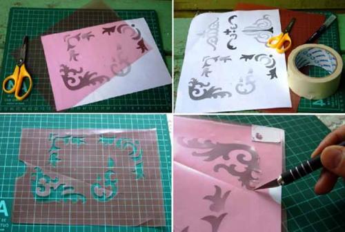 Узоры на стенах своими руками. Как делается трафаретный шаблон