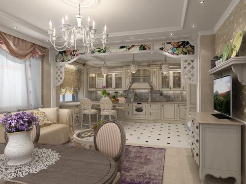 Интерьер гостиной совмещенной с кухней в частном доме. Как обустроить гостиную, совмещенную с кухней?