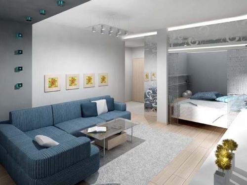 Дизайн однокомнатной квартиры студии. Минимализм 04 Дизайн однокомнатной квартиры студии. Минимализм 04