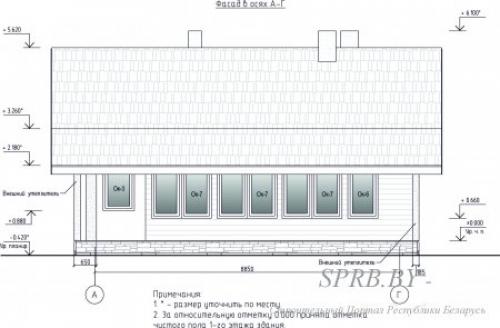 Красивый фасад одноэтажного дома. Основные отделочные материалы 09