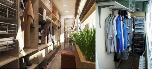 Шкаф кладовка в коридоре. Гардеробная в подсобном помещении 02