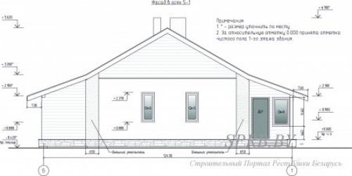 Красивый фасад одноэтажного дома. Основные отделочные материалы 08