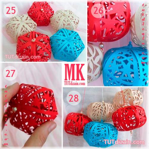 Новогодние Шары Из Бумаги Своими Руками Из Бумаги. Новогодние Шары Из Бумаги Без Основы - Мастер-классы 57