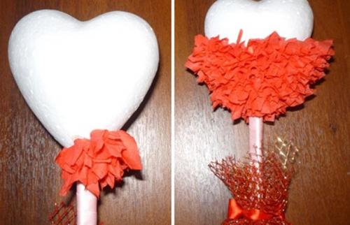 Топиарий в подарок на день рождения женщине. Сердце из подручных материалов в домашних условиях ко Дню влюбленных (14 февраля)