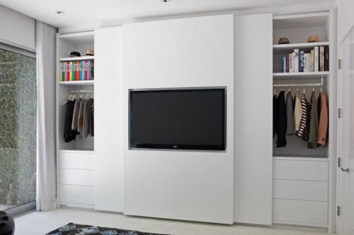 Гардеробная в узкой спальне. Дизайн спальни с гардеробной комнатой