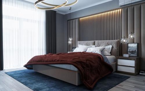 Спальня с панорамным остеклением. Удачный дизайн, согласны? 02