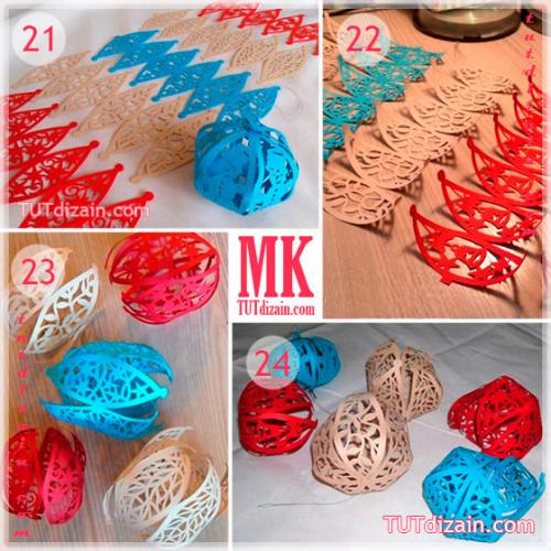 Новогодние Шары Из Бумаги Своими Руками Из Бумаги. Новогодние Шары Из Бумаги Без Основы - Мастер-классы 56