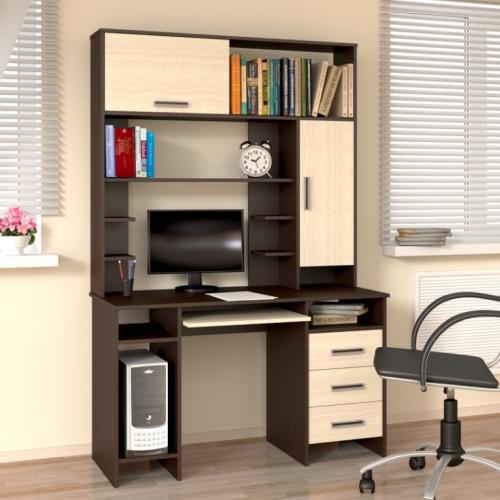 Стол компьютерный с колонками. Компьютерный стол с колонкой СК-9 цвет дуб/венге 02 Стол компьютерный с колонками. Компьютерный стол с колонкой СК-9 цвет дуб/венге 02