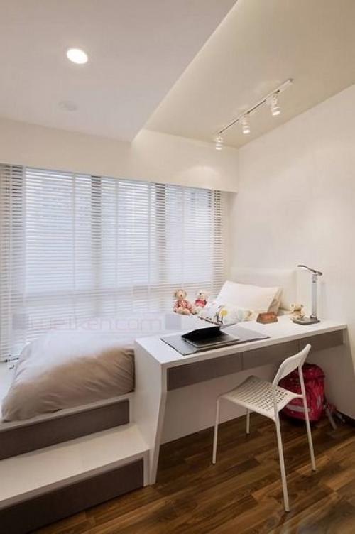 Кровать подиум в узкой комнате. Идеи дизайна маленькой квартиры: кровать-подиум