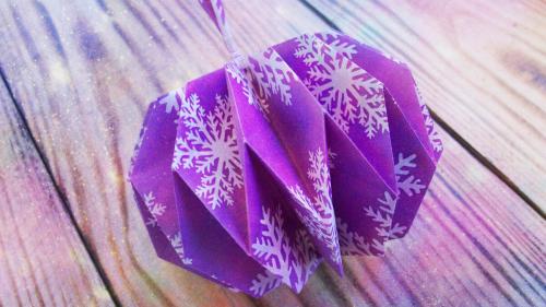 Новогодние Шары Из Бумаги Своими Руками Из Бумаги. Новогодние Шары Из Бумаги Без Основы - Мастер-классы