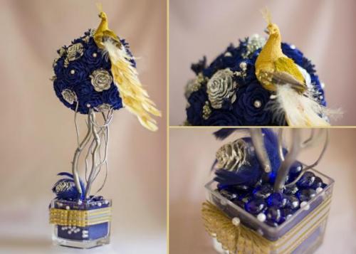 Топиарий в подарок на свадьбу своими руками. Оригинальное украшение свадебного стола