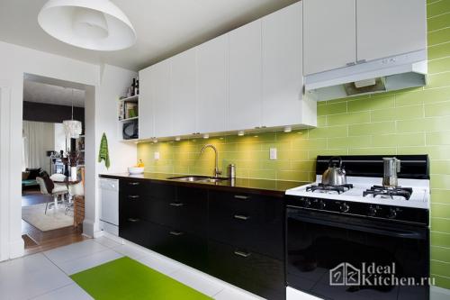 Черно белая кухня с яркими акцентами. 5 секретов стильной кухни с гарнитуром в черно-белых цветах