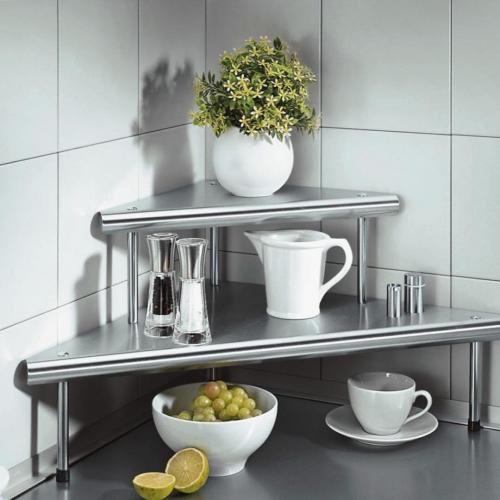 Использование угла на кухне. Чем занять угол в угловой кухне? 5 вариантов полочек и 6 идей хранения