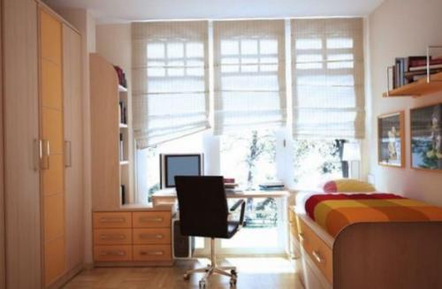 Дизайн комнаты 12 кв.м в общежитии. Подбор мебели для маленькой спальни