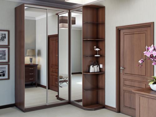 Шкаф купе в прихожую с зеркалом. Виды