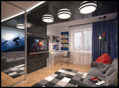 Комната подростка в деревянном доме. Смотрите видео: Дизайн комнаты для подростка в современном стиле