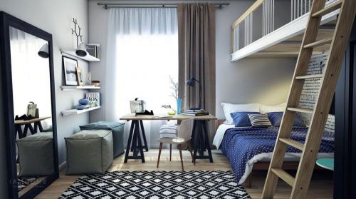 Комната подростка в деревянном доме. Смотрите видео: Дизайн комнаты для подростка в современном стиле