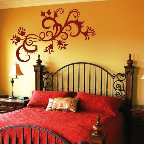 Рисунки на стене цветов. Основные виды трафаретов