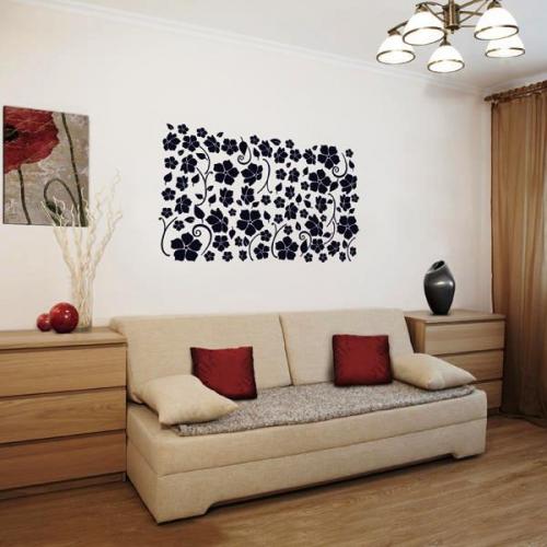 Рисунки на стене цветов. Основные виды трафаретов