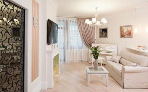 Интерьер серо белой гостинной. Особенности светлой палитры