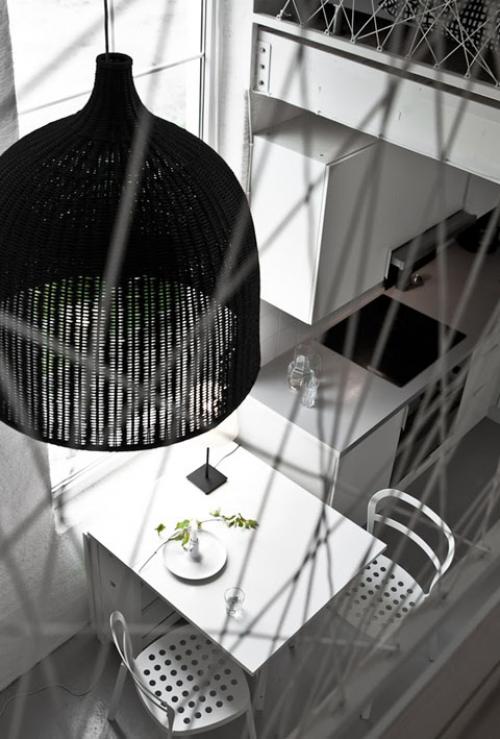 Дизайн маленькой двухуровневой квартиры. Вариант неповторимого дизайна маленькой двухуровневой квартиры в Дании