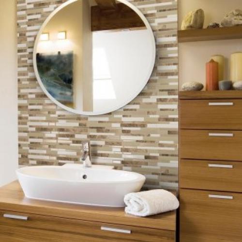 Сочетание бежевого и серого в ванной. Используем другие оттенки