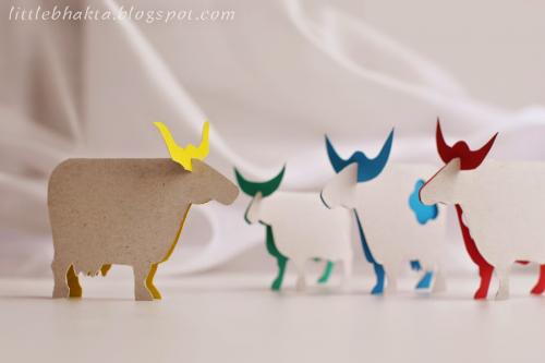 Как сделать корову своими руками. Коровы из картона