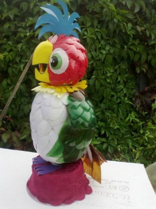 Корова из бутылок пластиковых. Как сделать птиц из пластиковых бутылок 06 Корова из бутылок пластиковых. Как сделать птиц из пластиковых бутылок 06