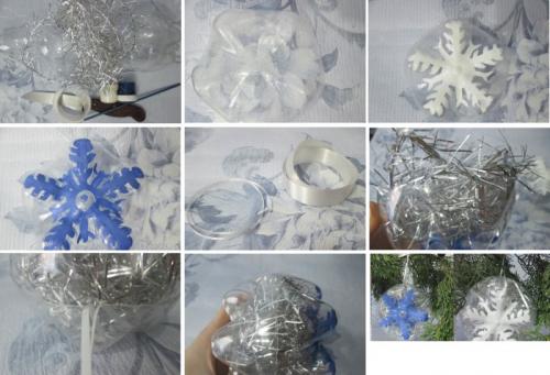 Новогодние игрушки своими руками. Из пластиковых бутылок
