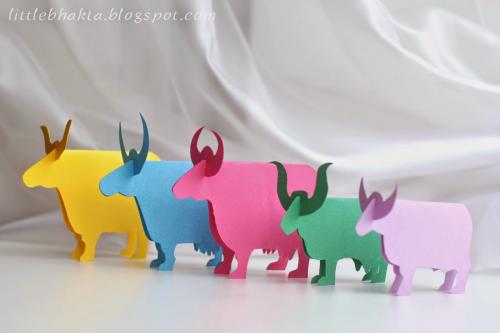 Как сделать корову своими руками. Коровы из картона
