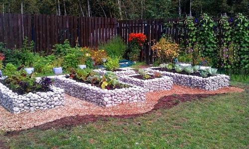 Ограждения для клумб из камня. Бордюр из натурального камня