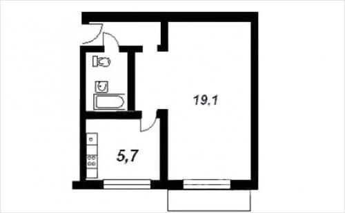 Перепланировка в двухкомнатной хрущевке. Преимущества перепланировки 20 Перепланировка в двухкомнатной хрущевке. Преимущества перепланировки 20