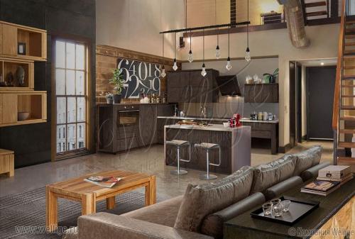 Зал студия с кухней. Достоинства и недостатки 37