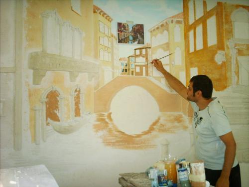 Рисунок на стене в комнате. Художественная настенная роспись «от руки» 12 Рисунок на стене в комнате. Художественная настенная роспись «от руки» 12