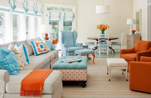 Сочетание бежевого и голубого в интерьере. БЕЖЕВО-ГОЛУБАЯ ГОСТИНАЯ: АЗЫ ДИЗАЙНА И ДЕКОРИРОВАНИЯ