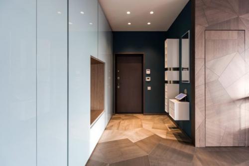 Квартира без прихожей дизайн. Отделка стен прихожей 09