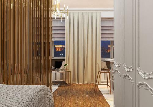 Уютная однокомнатная кварира с совмещенной комнатой и кухней 04