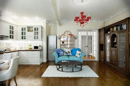 Ремонт в трехкомнатной сталинке. Интерьер в разного типа кухнях