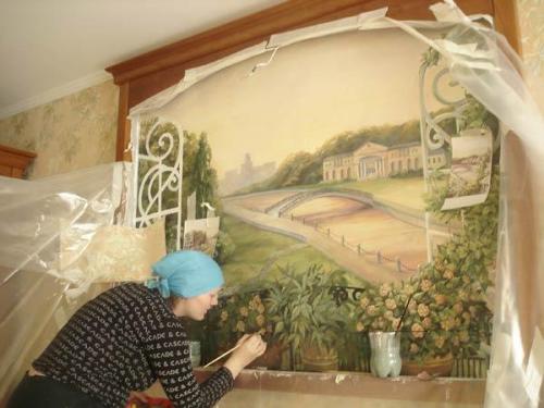 Рисунок в квартире на стене. Современные техники росписи 09 Рисунок в квартире на стене. Современные техники росписи 09