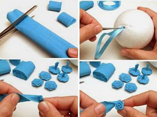 Новогодние игрушки своими руками 2019. Елочная игрушка-самоделка из гофрированной бумаги