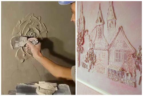 Рисунок в квартире на стене. Современные техники росписи