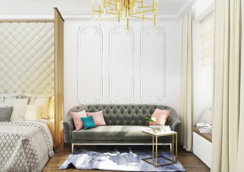 Уютная однокомнатная кварира с совмещенной комнатой и кухней 02