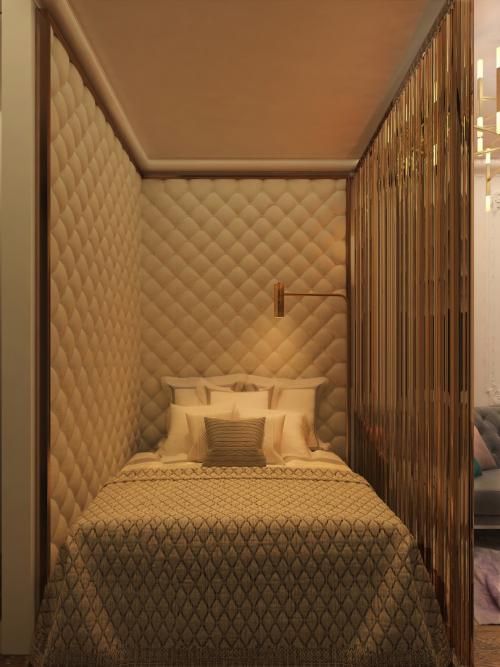 Уютная однокомнатная кварира с совмещенной комнатой и кухней 03