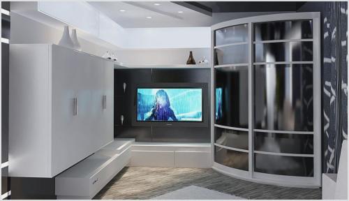 Шкаф купе в гостиной в интерьере. Смотрите далее: Шкаф купе в интерьере 02