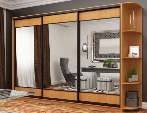 Шкаф купе в зале хрущевки. Виды шкафов-купе