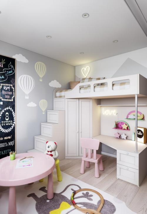 Оцените дизайн детской комнаты для девочки. 02