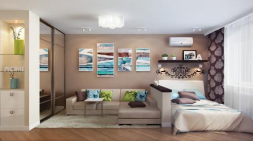 Идеи разделения комнаты на спальню и гостиную. Зонирование комнаты на спальню и гостиную