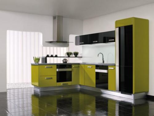 Кухня зелено коричневого цвета. Сочетание цветов для зеленой кухни.