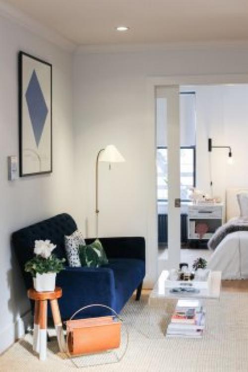 Дизайн однокомнатной квартиры для семьи из 4 человек. Из одной комнаты – две